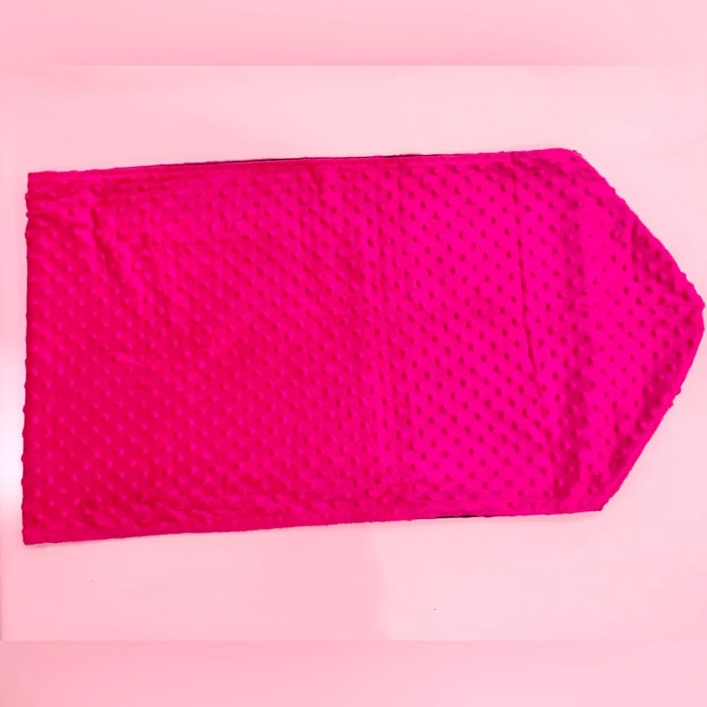 Hot Pink Pet Velour Sling Carrier Knapsack Blanket Reversible Black Faux Fur - Picture 2 of 13